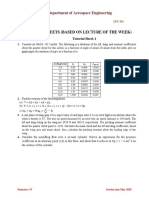 Tutorial Sheets (Based On Lecture of The Week) : Department of Aerospace Engineering