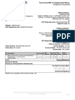 Tax Invoice for Furniture Purchase