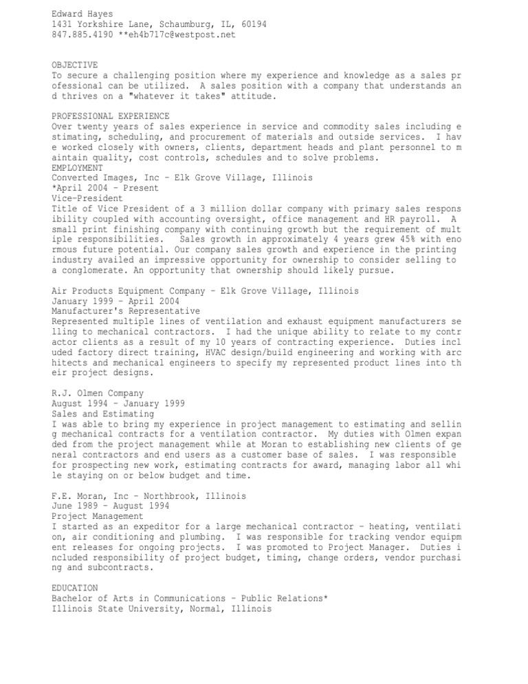 Sales Executive | PDF | Sales | Hvac