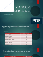 Division MANCOM: Personnel/HR Section