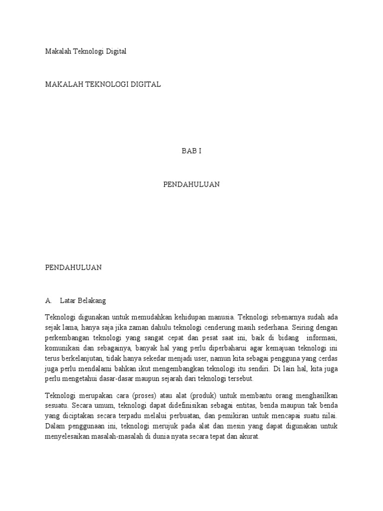 Makalah Teknologi Digital | PDF