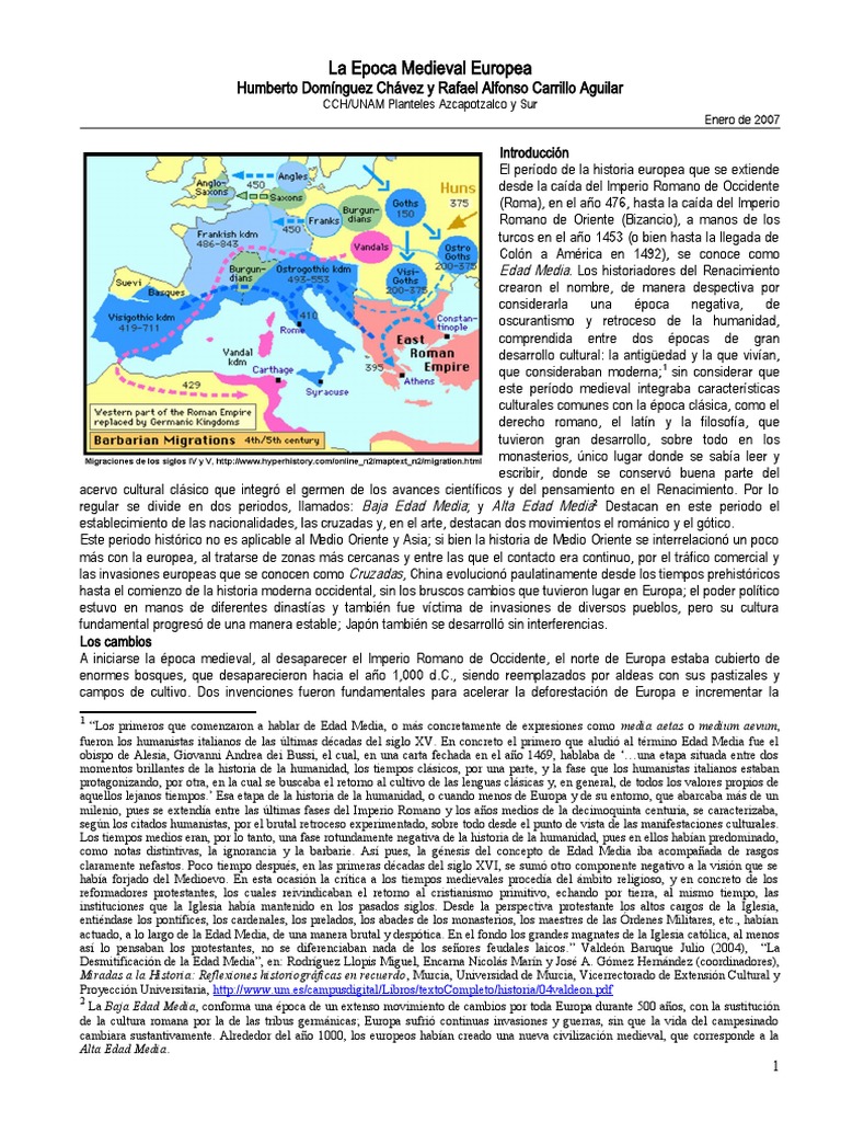 Características de la Edad Media Europea | PDF | imperio Bizantino ...