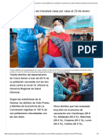 Covid-19 - 30 Distritos de Cusco Tienen A Más Del 80 % de Su Población Vacunada Con 2 Dosis