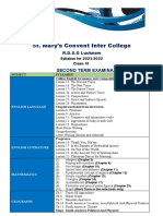 S T. Mary's Convent Inter College: Second Term Examination