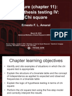 Lecture (Chapter 11) : Hypothesis Testing IV: Chi Square: Ernesto F. L. Amaral