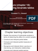 Lecture (Chapter 14) : Elaborating Bivariate Tables: Ernesto F. L. Amaral