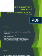 Environmental Studies Module 1 Defines Multi-Disciplinary Nature