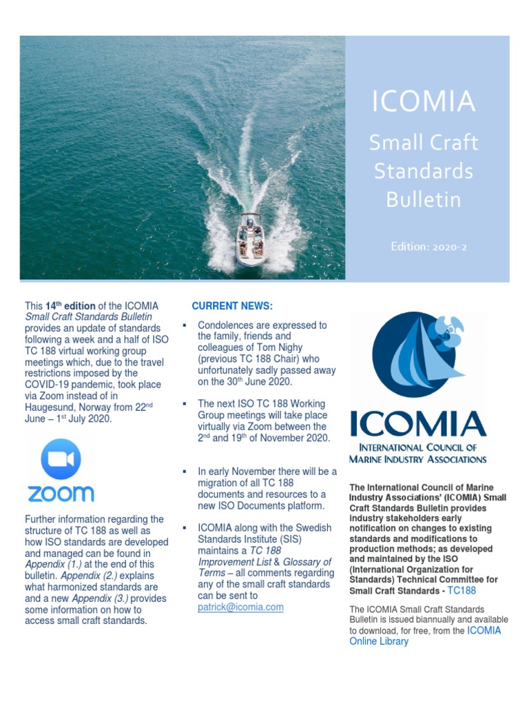 ICOMIA Small Craft Standards Update 2020 | PDF | International ...