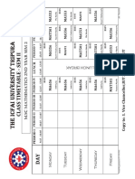 Class Timetable - MSC Mathematics Second Year