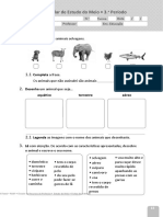 Avaliação intercalar de Estudo do Meio - 3.º Período