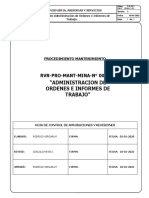 PROC. 002 - Administración de Ordenes e Informes de Trabajo