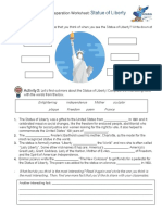 Statue of Liberty: English Talk Preparation Worksheet