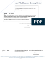 Hospitalisation Benefit Policy Premium Certificate For The Purpose of Deduction Under Section 80 D of Income Tax (Amendment) Act, 1986