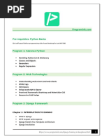 Pre-Requisites: Python Basics: Revisiting Python List & Dictionary Classes and Objects Decorators Regular Expression