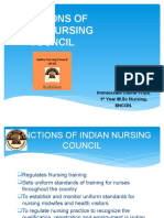 Functions of Indian Nursing Council