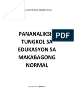 Edukasyon Sa Kasagsagan NG Pandemya