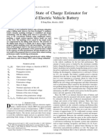 Nonlinear State of Charge Estimator For Hybrid Electric Vehicle Battery