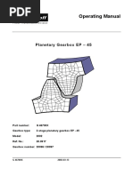 Operating Manual: Planetary Gearbox EP - 45