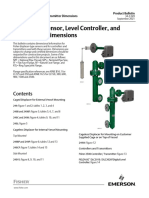 Product Bulletin Fisher 249 Sensor Level Controller Transmitter Dimensions en 124806