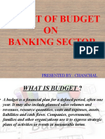 Impact of Budget ON Banking Sector: Presented By: Chanchal