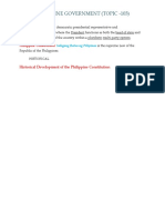 Philippine Government (Topic - 103) : Historical Development of The Philippine Constitution