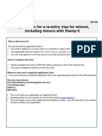 Application For A Re-Entry Visa For Minors, Including Minors With Stamp 6