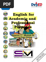 English For Academic and Professional Purposes: Quarter 1 - Module 8