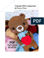 Oso de San Valentin PDF Amigurumi Patron Gratis Paso A Paso