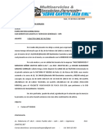 Carta Cambio de Factura