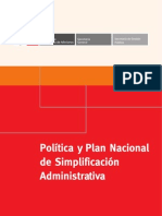 Politica y Plan Nacional de Simplificacion Administrativa (1)