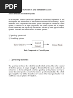 Basic Elements of Control System: 1. Open-Loop Systems