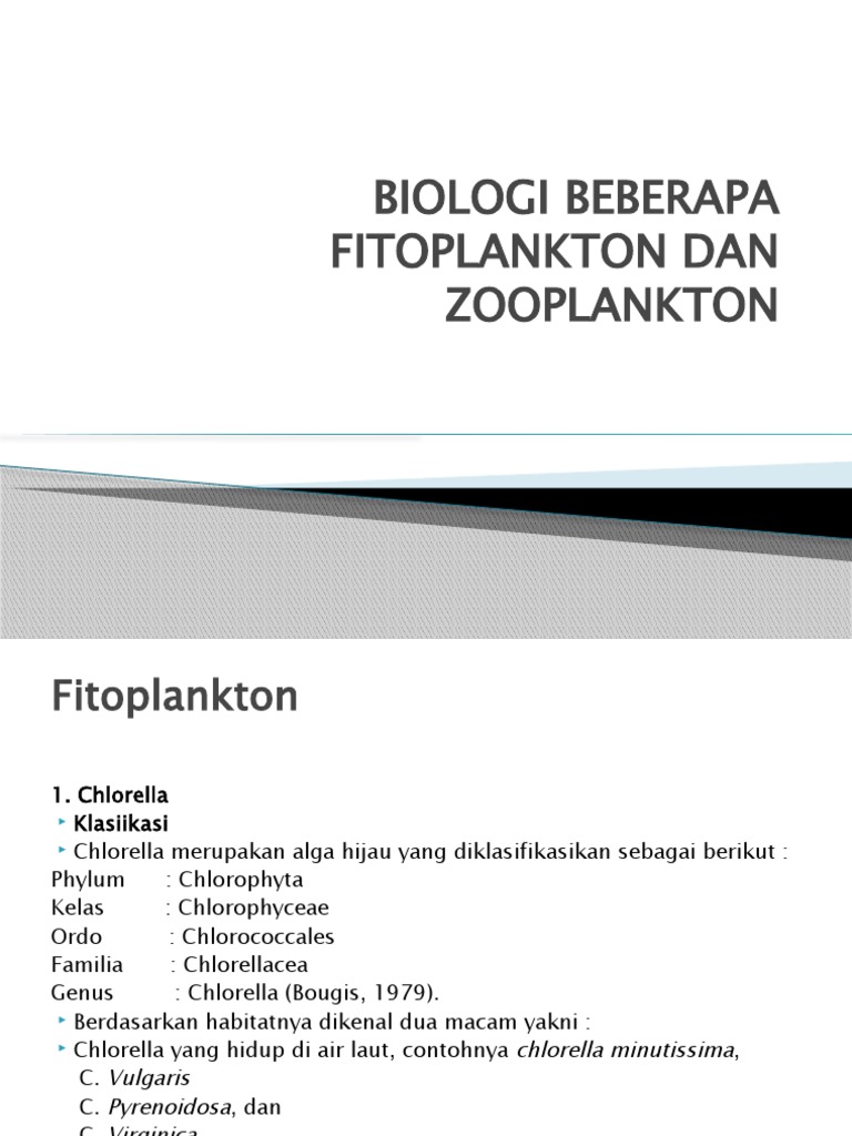 Biologi Beberapa Fitoplankton Dan Zooplankton | PDF