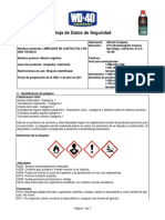 LIMPIA CONTACTO  - MSDS