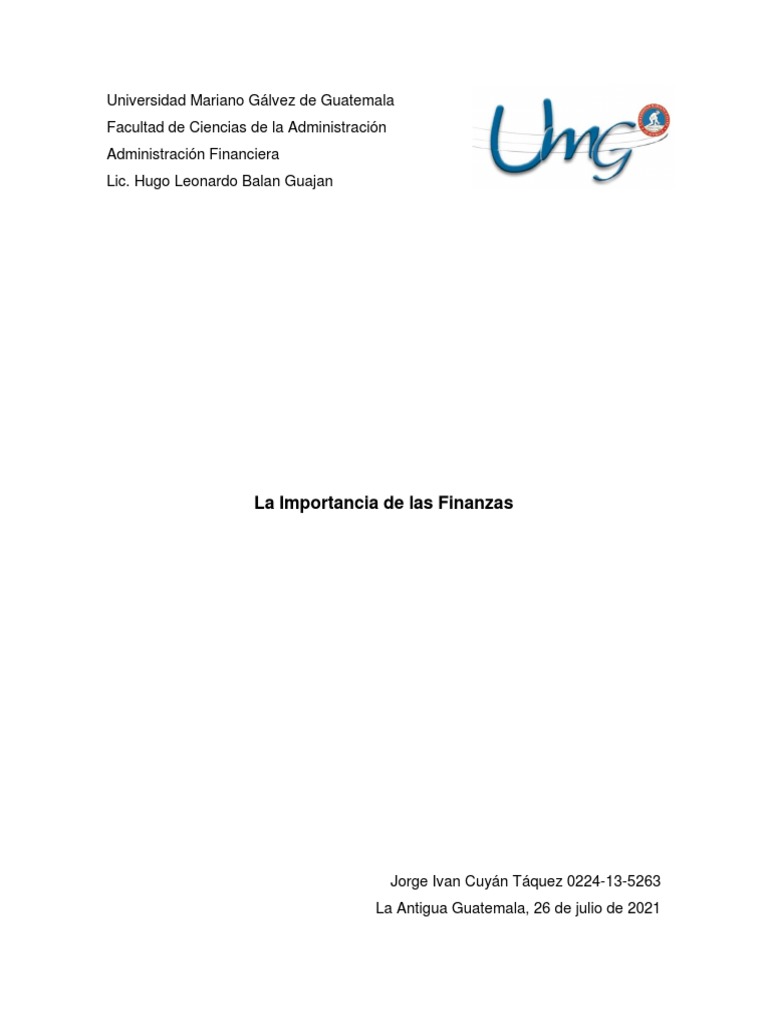 Importancia de las Finanzas en Empresas | PDF | Contabilidad | Business