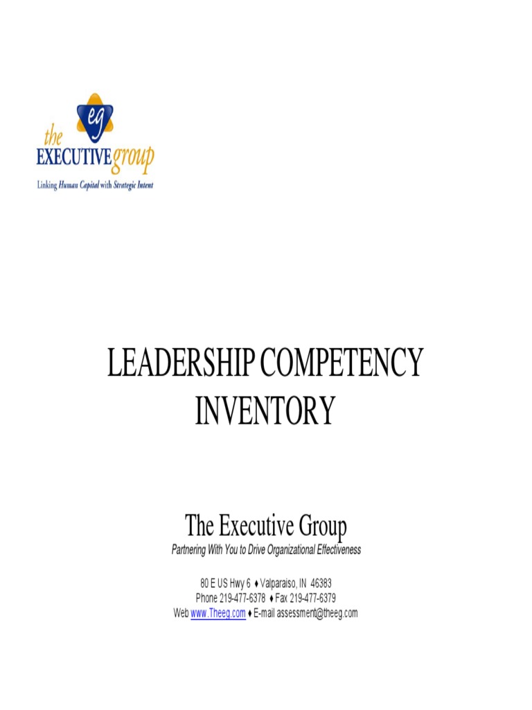 Leadership Competency Inventory Guide | PDF | Leadership | Decision Making