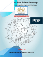 Business Studies: Question Bank Term-II 2021-22