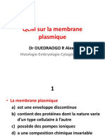 QCM Membrane Plasmique 2022