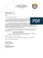 Republic of The Philippines NGO Letter