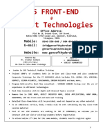 Ui5 Front-End Gensoft Technologies: Mobile: E-Mail: Website