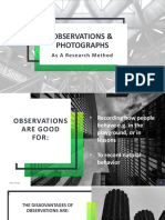 Observations & Photos Research Methods