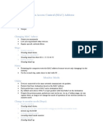 Media Access Control (MAC) Address: Characteristics