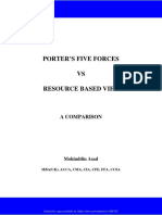 Comparing Porter's Five Forces Model and the Resource-Based View