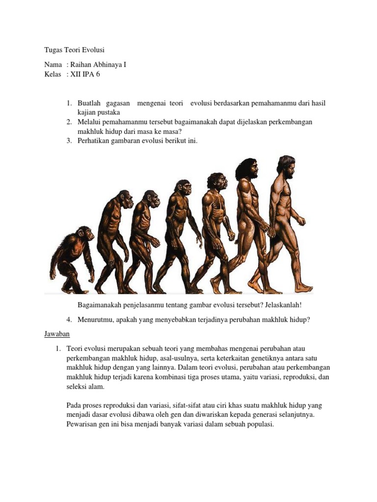 Teori Evolusi dan Perubahan Makhluk | PDF