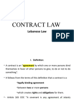 Contract Law Lebanon