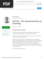 SAP GTS - SPL (Sanctioned Party List Screening) - SAP Blogs