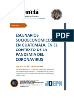 Escenarios Socioeconómicos en Guatemala, en Contexto Pandemia Coronavirus