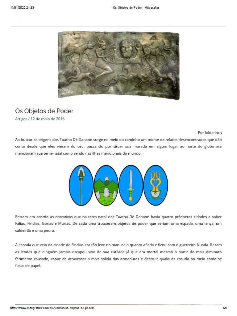 Os Objetos de Poder - Mitografias | PDF | Mitologia