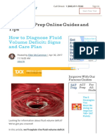 How To Diagnose Fluid Volume Deficit: Signs and Care Plan