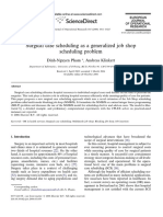 Surgical Case Scheduling As A Generalized Job Shop Scheduling Problem