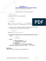 Taller #2 Solución de Ecuaciones No Lineales 2022